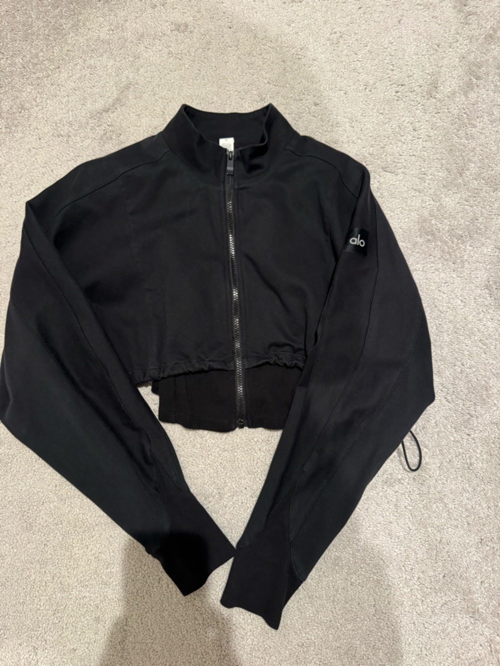 ALO Yoga Black Zip Athletic Jacket